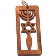 thumbnail image 3 of Olive wood Messianic Seal of Jerusalem pendant - necklace with 60 cm strap, 3 of 3