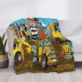 thumbnail image 3 of Fuzoiu Different Construction Site Vehicles Print Flannel Blanket,Throw Blanket,Flannel Home Decor,Fleece Bed Blankets,Cozy Soft Blanket for Bed, Sofa, Camping, and Travel-40"x30", 3 of 6