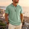 thumbnail image 2 of Busydd Shirts for Men Solid Color Lapel Button Mens Linen Shirt Casual Short Sleeve Summer Shirts L, 2 of 8