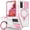 Pink White, variant on for Samsung Galaxy S20 FE 5G Case Magnetic with Stand Hidden Black Fits Wireless Charger, Samsung S20 FE Phone Case with Camera Lens Protector Cover Shockproof Anti-slip (Pink White)
