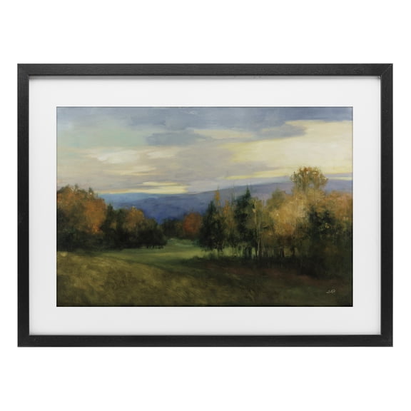 Stupell Industries Traditional October Meadow Countryside Black Framed Print Under Glass, 20 x 14, by Julia Purinton