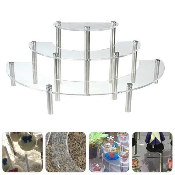 Toyandona Cake Stand Display Rack Acrylic Three Tier for Dessert Serving