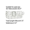 thumbnail image 3 of INSPIRE CHIC Womens Clear Waist Belts, Plus Size Grommet Transparent Pin Buckle Belt for Jeans Dresses Shorts 22.83-39.37" Clear, 3 of 4