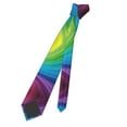 thumbnail image 6 of Rainbow Stripes Tie For Men Funny Neckties Fashion Gentleman Soft Comfortable Ties, 6 of 7