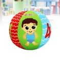 thumbnail image 4 of Pelota de peluche suave para agarrar a mano infantil Pelotas de juguetes educativos coloridos para bebés con campana para juegos en interiores y exteriores, 4 of 4