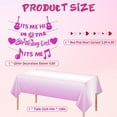 thumbnail image 2 of ZYNERY Pink Tablecloths Banner Circle Dot Garlands Kit for Rainbow Birthday Party,Happy Birthday Banner Plastic Party Decorations, 2 of 7