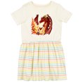 thumbnail image 3 of Inktastic Dragon Breathing Fire with Role Playing Dice Girls Toddler Dress, 3 of 5