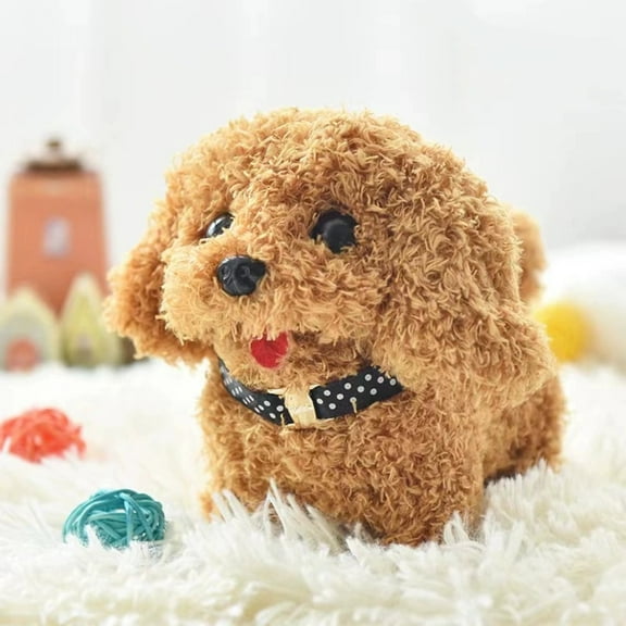 Interactive Plush Puppy - Walking, Barking & Wagging Robotic Pet Toy for Kids, Comforting Companion with Soft Fur