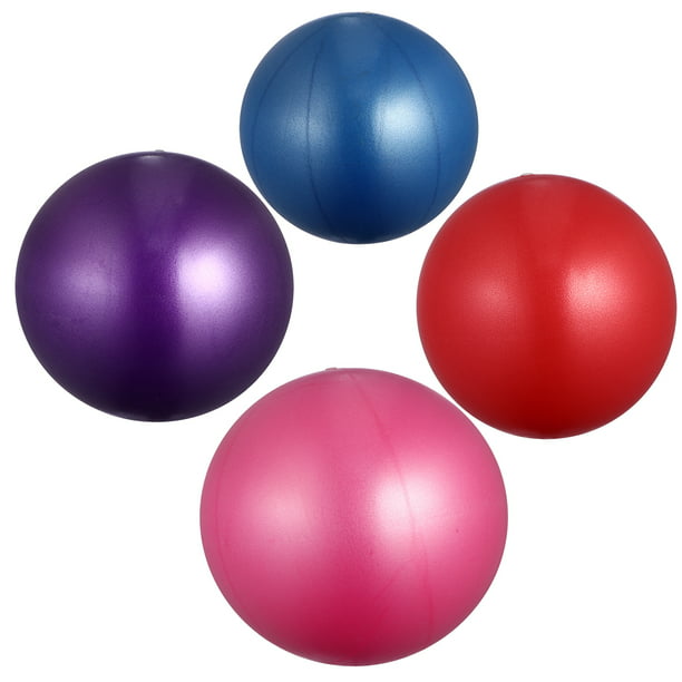 4PCS Thickening Frosted Yoga Ball Anti Burst Fitness Ball Mini Balancing Ball  Exercise Gymnastics Ball for Fitness Gym Use (15-35CM Random Size  Red+Pink+Blue+Purple) 