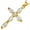 White, variant on Fashion Alloy Yellow Gold-Tone Religious Cross Black CZ Pendant Necklace
