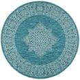 thumbnail image 5 of SAFAVIEH Courtyard Delbet Distressed Medallion Indoor/Outdoor Runner, 2'3" x 8', Teal/Ivory, 5 of 10