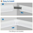 thumbnail image 4 of Unique Bargains Cable Raceway Cord Cover 15.7'Lx1.26'Wx0.5'H Wire Hider Channel on Wall 3 Pack, 4 of 5