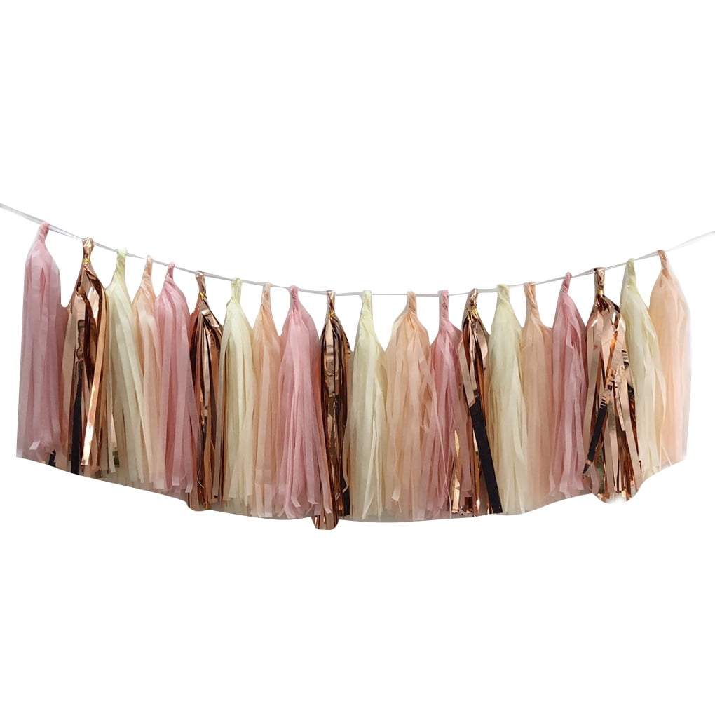 tissue paper fringe banner