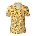 thumbnail image 2 of Daiia Daisies Flowers Pattern Men’s Polo Shirts,Solid Deck Shirt,Classic Fit, Breathable Cotton Polo for Casual and Sport Wear-X-Large, 2 of 7