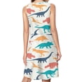 thumbnail image 2 of Dinosaurs Silhouette Spring Summer Dresses for Women Fashion T-shirt Dress Casual Sleeveless Loose Sundress with Pockets, 2 of 5
