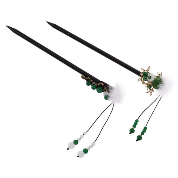 WHAMVOX 2pcs Chinese Hair Chopsticks Wooden Hair Sticks Retro Hair Chopsticks With And Tassel Vintage Wooden Hair Sticks Chinese Hair Forks For Buns