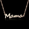 thumbnail image 5 of Xiao Hua Regalos para el Día de la Madre, collares para mamá, regalo de cumpleaños para mamá, collar con letras de acero inoxidable (dorado), 5 of 5
