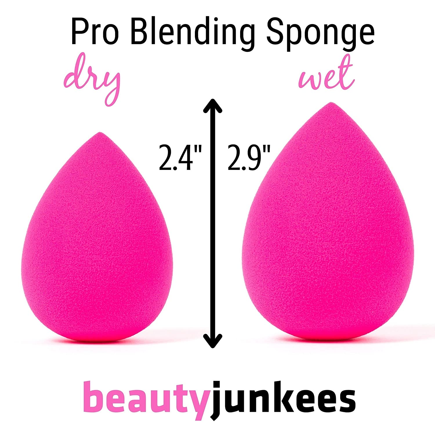 Southwit Makeup Sponge Blender - Pink Egg Foundation Makeup Blender Sponge, Liquid Cream Powder Contour Blending Sponges, Make Up Applicator, Cosmetic Blenders, Wet Dry Beauty Sponge, Latex Free - image 5 of 5