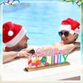 thumbnail image 3 of Cartel de metal MiniInflat Christmas in July con base de madera, 3 of 6