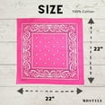 thumbnail image 4 of ZEN 3 PCS 100% Cotton Bandana for Men & Women 22" x 22" Paisely Pattern Handkerchief Headband Scarf, 4 of 10
