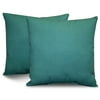 Solid Turquoise Toss Pillow, Set of 2