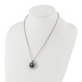 thumbnail image 2 of Chisel Stainless Steel Polished Black Agate Sun Pendant Necklace, 2 of 3