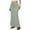Light Green, variant on WENWU Women's Casual High Waist Drawstring Elastic Waist Midi Skirt with Back Slit for Daily Spring Summer Basic Solid Skirt Linen Skirts for Women Girls Skater Skirt