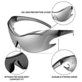 thumbnail image 4 of Gafas de Sol FEISEDY Futuristas Alienígenas Y2K Envolventes B4135, 4 of 6