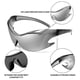 thumbnail image 4 of Gafas de Sol FEISEDY Futuristas Alienígenas Y2K Envolventes B4135, 4 of 6