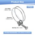 thumbnail image 3 of Uxcell 6-Pack Abrazadera de Manguera de Doble Alambre, Clips de Manguera de Acero Inoxidable Ajustables para Manguera de Recolección de Polvo de 43-48mm, 3 of 7