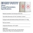thumbnail image 6 of SOPAMI 2.82oz / 80g Epoxy Putty Fast Repair Epoxy Clay, High Strength 2 Part Filler Putty for Sculpting, Modeling, Crafting, All Purpose Pool Clay for Bonding Plastic Metal Ceramic Wood Tile Glass, 6 of 6