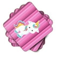 thumbnail image 2 of Pink Stripes Unicorn Foam Coaster Set of 4, 2 of 3