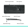 thumbnail image 6 of Logitech MK540 Advanced Wireless Keyboard and M705 Mouse Combo for Mac, Windows, 2.4 GHz Unifying USB-Receiver, Multimedia Hotkeys, 3-Year Battery Life, for PC, Laptop [Ships in White Box], 6 of 7