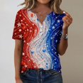 thumbnail image 2 of MEICHEN Women's Summer Printed Tops Short Sleeves Blouse Tops Women's Blouse Short Sleeve T Shirt V Neck T Shirt, 2 of 6