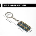 thumbnail image 3 of Uemuo Blue Floral Pattern Rectangular Metal Keychain - Durable, Stylish, and Personalized Key Ring for Men and Women,Engraved Keychain,Gift Slim Sturdy Keychain, 3 of 7