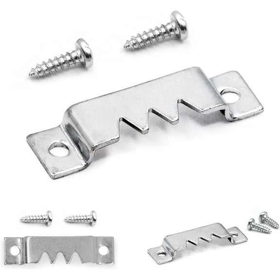 Picture Hang Solutions - 25 lbs Capacity Sawtooth Hangers with Screws 50 pieces per pack