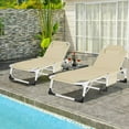 Docred Outdoor Chaise Lounge Chair,5Fold Heavy Duty Tanning Chair with