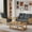 Grey, variant on Upholstered Natural Rattan Living Room Furniture Set Accent Chair Armchair,Modern Loveseat Slipper Club Chair Guest Reception Couch Comfy Single Sofa Couch for Reading Bedroom-Ivory(1Loveseat+1Chair)