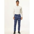 thumbnail image 3 of Pantalones de vestir a cuadros para hombre Lars Amadeus Azul L, 3 of 6