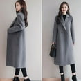 thumbnail image 5 of BAETEUY Women Jacket Turn-down Collar Pockets Double-breasted Overcoat, 5 of 8