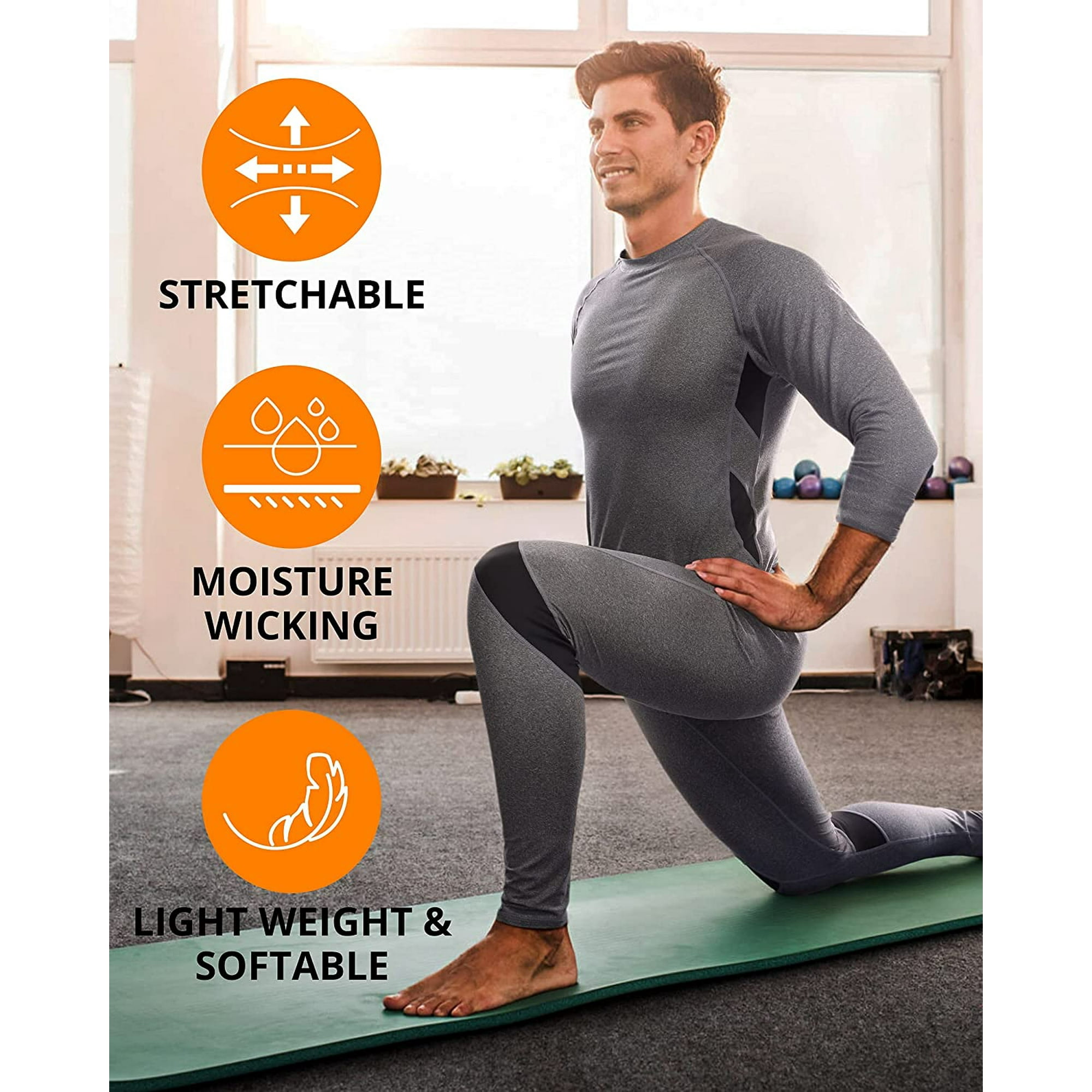 Thermal Underwear for Men Long Johns for Men Thermal Shirts Pants Base Layer Mens Thermal Underwear Set