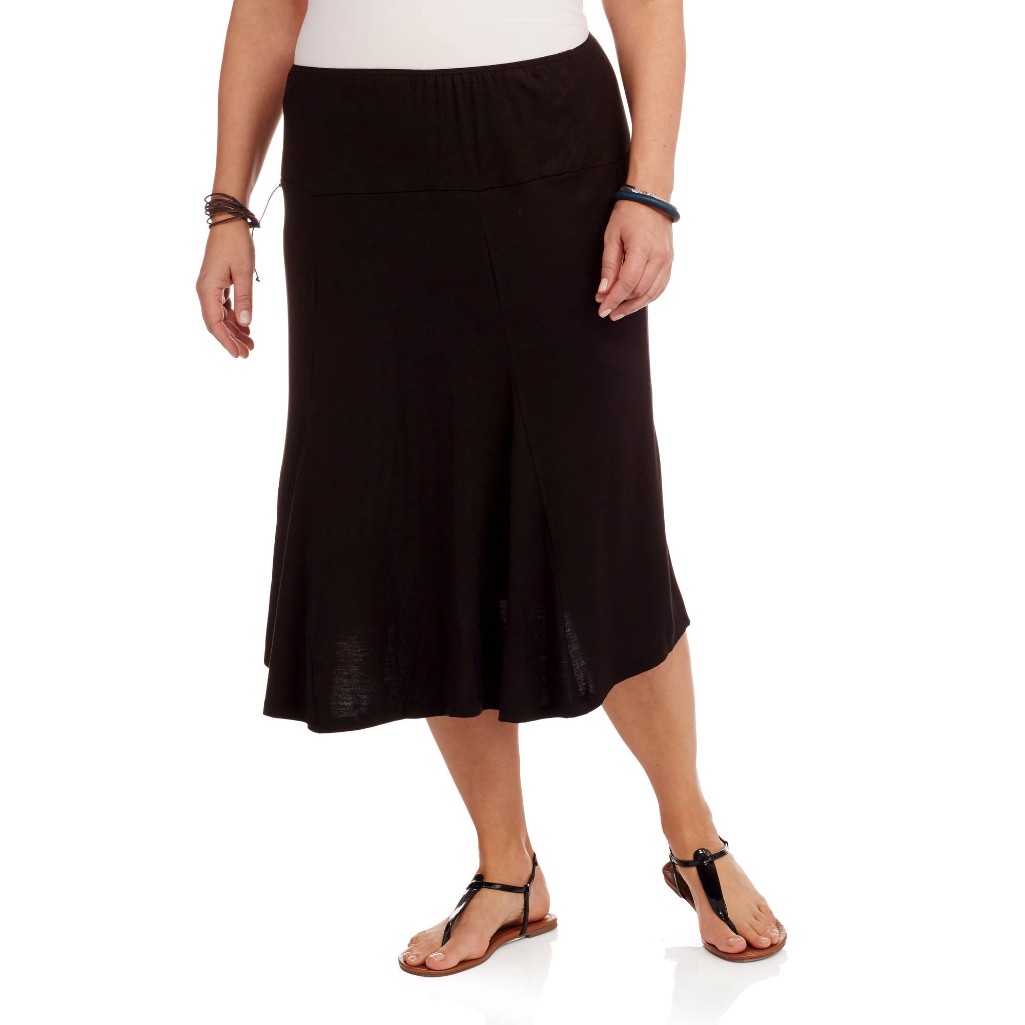 Plus Size Women's Calf-Length Skirt - Walmart.com