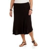 24/7 Comfort Apparel Plus Size Womens Calf-Length Skirt