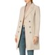 thumbnail image 1 of Abrigo largo de invierno de doble botonadura con solapa muesca para mujer INSPIRE CHIC en crema blanco, 1 of 7