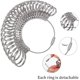 thumbnail image 5 of Juego de medidores de anillos, calibres de acero inoxidable, herramienta de medición precisa, ajuste cómodo, mandril de aluminio duradero, cable flexible, cinturón de plástico, ideal para joyeros, 5 of 8
