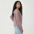 thumbnail image 2 of Forever 21 WGA Chiffon Button Front Ruffle Detail Blouse, Color- Mauve, Size- S, 2 of 5