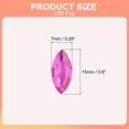 thumbnail image 2 of Uxcell 100Pcs Horse Eye Shape Rhinestones Glass Point Back Beads for Jewelry Making Rose Red, 2 of 5