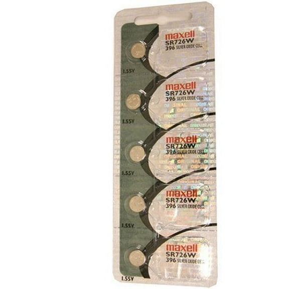 Maxell MAXELL-396 28mAh 1.55V SR726W Silver Oxide Button Cell Battery