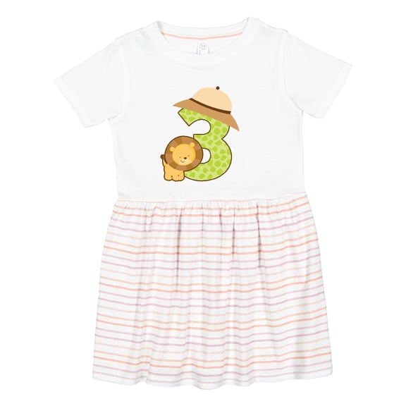Inktastic Safari 3rd Birthday 3 Year Old Girls Toddler Dress