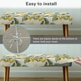 thumbnail image 5 of Whosucclay Lemon Floral Leaf Print Stretch Bench Cover, Universal Bench Slipcover Removable Bench Seat Furniture Protector Rectangular Bench Cushion Cover for Wedding, Hotel, Party, 5 of 7